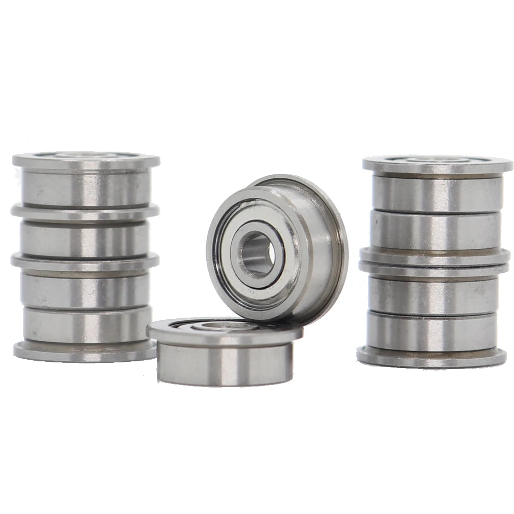 

F624ZZ Flange Bearing 4x13x5 mm ABEC-1 ( 10 PCS ) F624 Z ZZ Flanged Ball Bearings