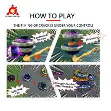 Infinity metal gyro battle top with launcher and transform mode #5