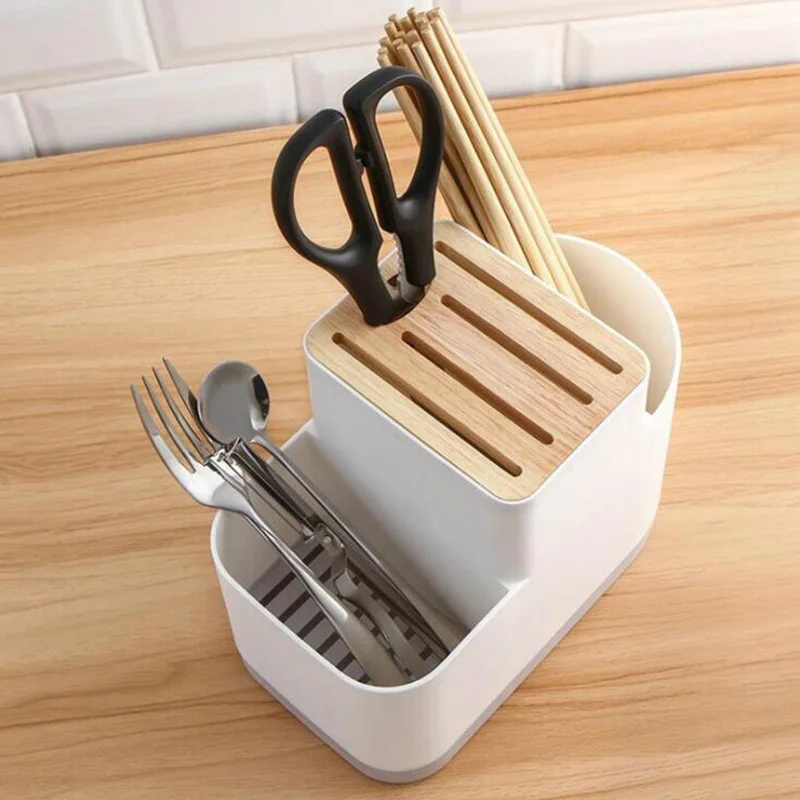 1Pc Kitchen Fork Storage Draining Rack Knife Organizer Drainer Drying Rack For Spoon Chopsticks Holder Kitchen Accessories