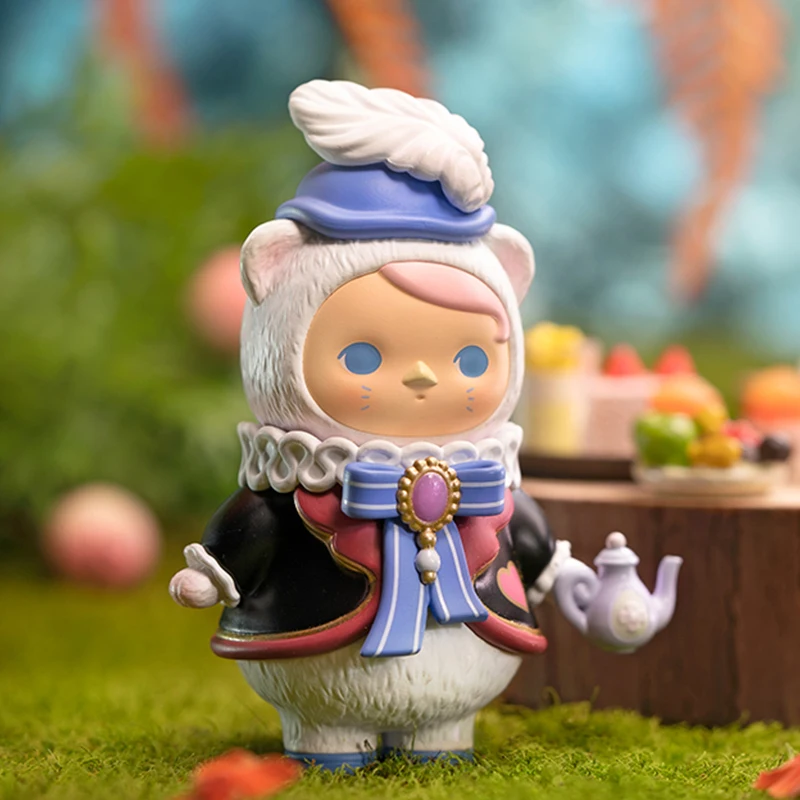 POP MART Pucky ANIML TEA PARTY-Figuras de Ação Colecionáveis, Brinquedo Kawaii Bonito, Caixa Misteriosa, Caixa Cega, 1Pc, 12 Pcs