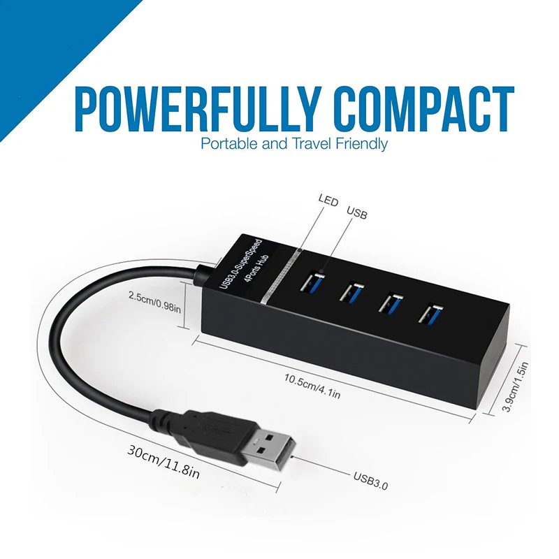 4 in 1 USB3.0 Hub High Speed Multi USB Splitter Expander For MacBook Pro Computer PC Laptop Accessories USB 3.0 HUB Adapter