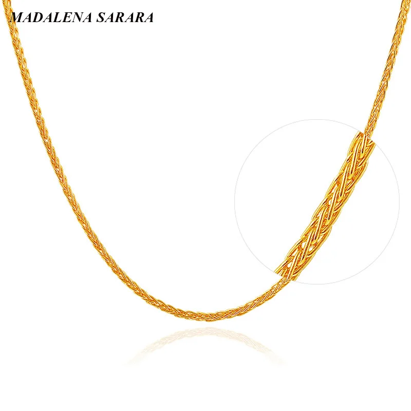 

MADALENA SARARA 18K Gold Wheat Tipe Chain Women Necklace Au750 Made