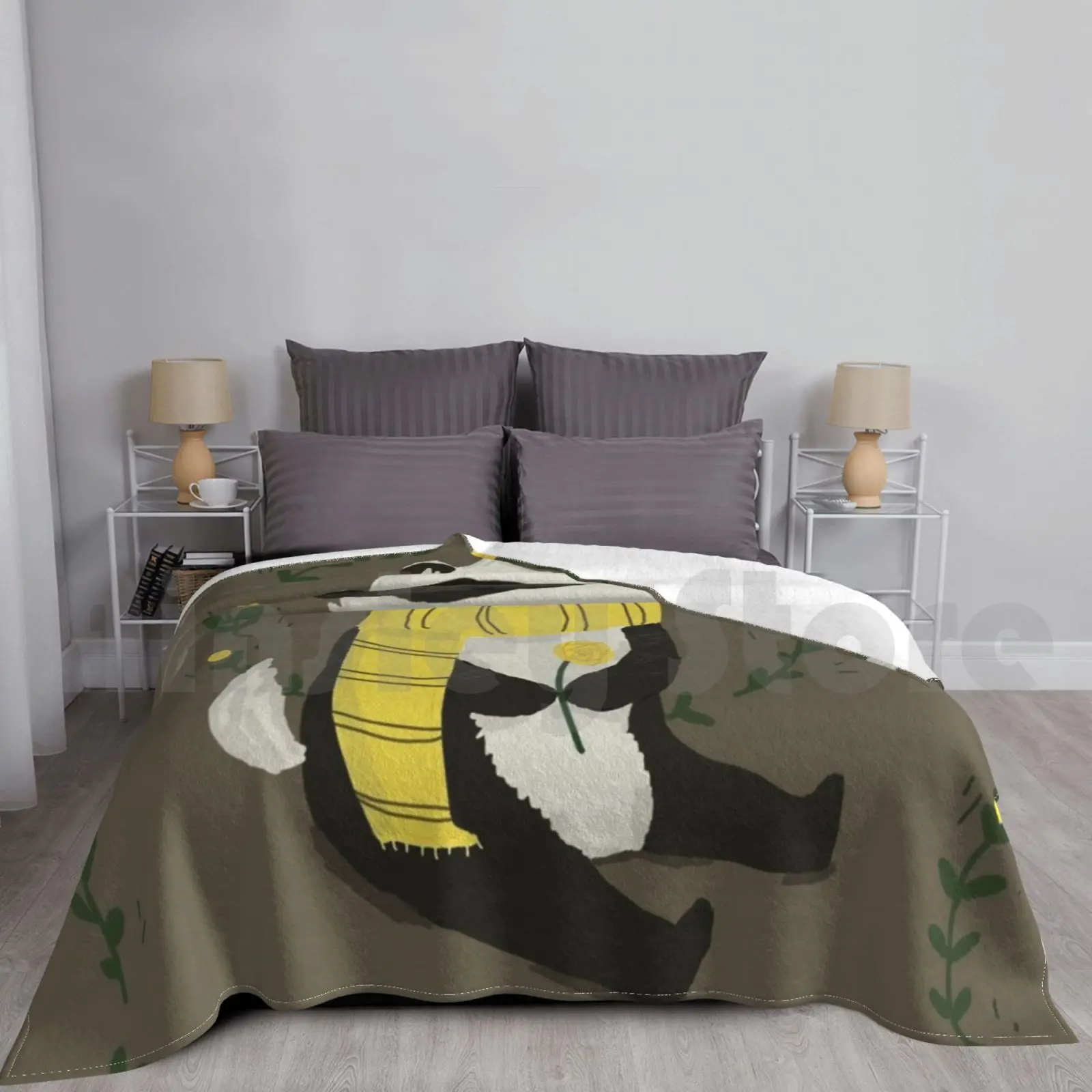 Nice Badger Blanket Fashion Custom 550 House Badger Loyal Kind Magic Wizard Hp Witch Hufflepuff