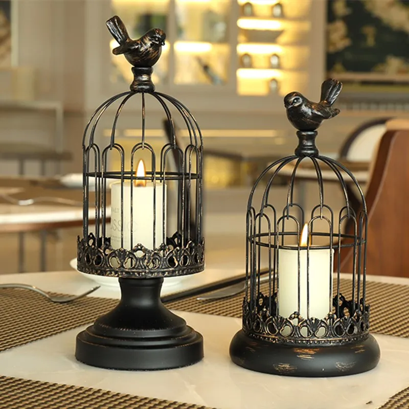 

Europe Stlye Retro Iron Candle Holder Bird Cage Candle Stand Wedding Candlestick Candelabra Table Decor Wedding Centerpieces