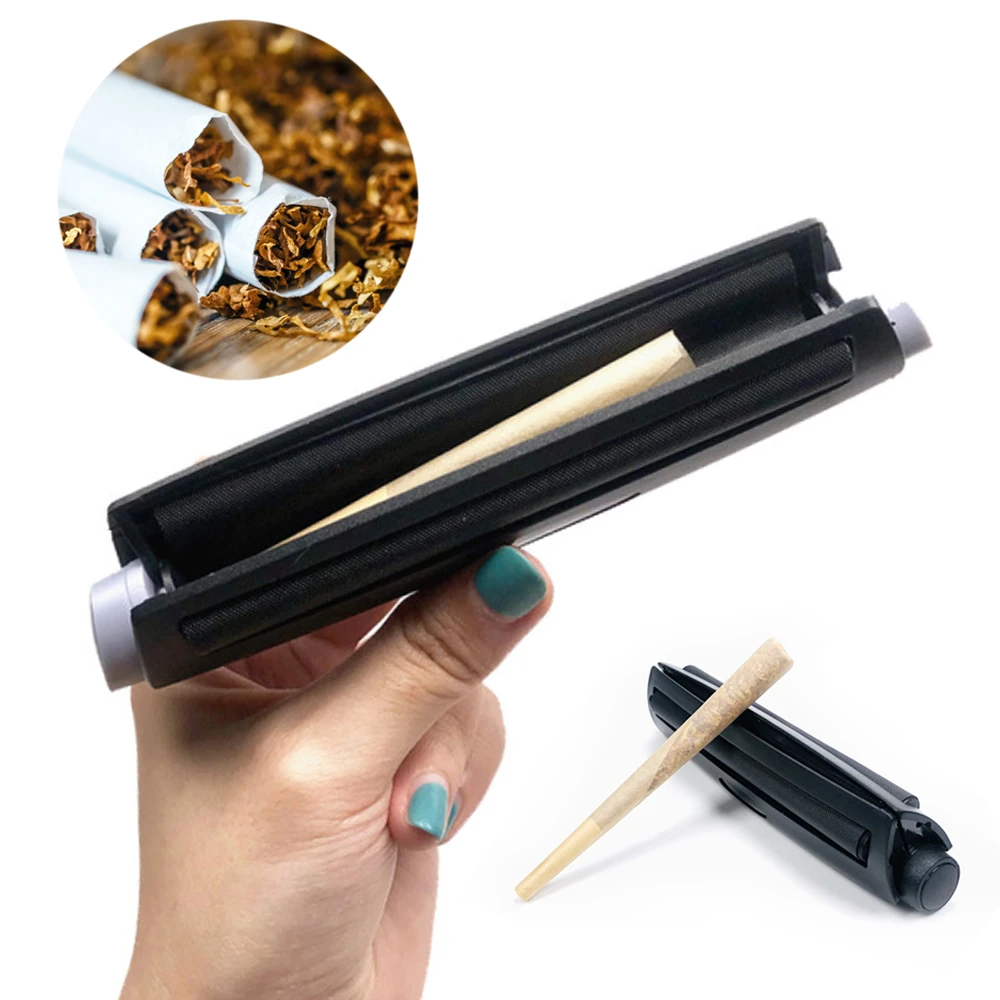 2023 Portable 110mm Tobacco Cigarette Machine Herb Paper Maker Mini Plastic Cigarette Machine For Men Smoking DIY Accessories