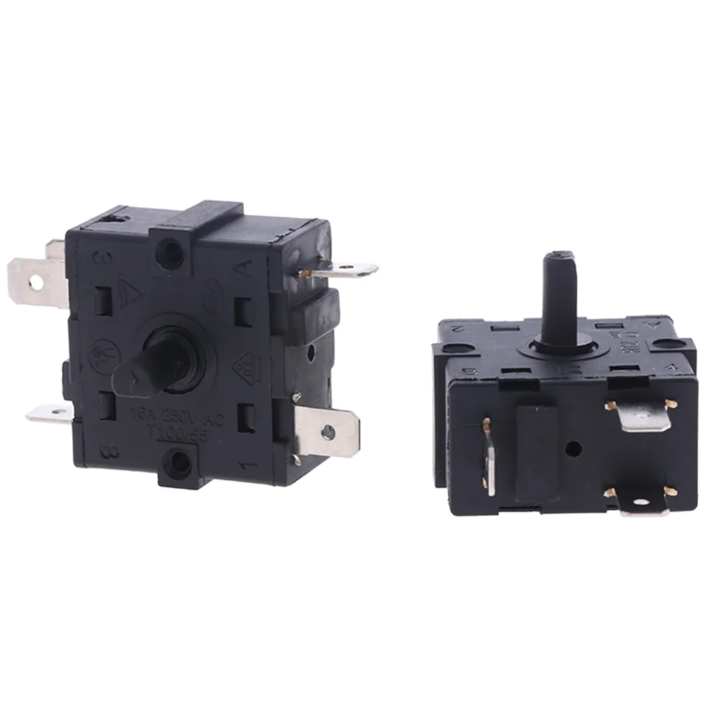 AC 250V 16A 3Pin 5Pin Electric Room Heater  Rotary Switch Selector 3 Position 4Position Rotary Switch Selector 1pc