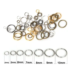 3 4 5 6 7 8 10 mm Gold Silver Color Open Jump Rings Split Rings Connectors For DIY Jewelry Making Bracelet Findings