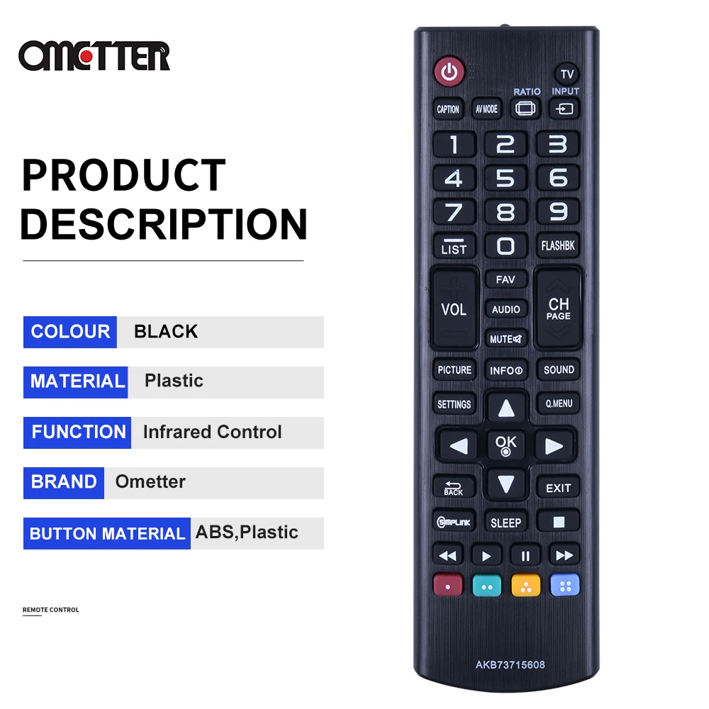 AKB73715608 Remote Control Pengganti Cocok untuk LG TV 32LN520B 32LN5300 42LN5300 42LN5400 Ln425200 42PN4500 50PN4500 50PN5300 32LN541