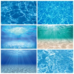 Laeacco Summer Party Backdrops Underwater World Seabed Swimming Pool Baby Birthday Photography Backgrounds For Photo Studio Prop