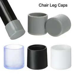 10pcs/set PVC Chair Leg Caps Round Bottom Silicone Pads Non-Slip Covers Floor Protectors Furniture Table Leveling Feet Durable