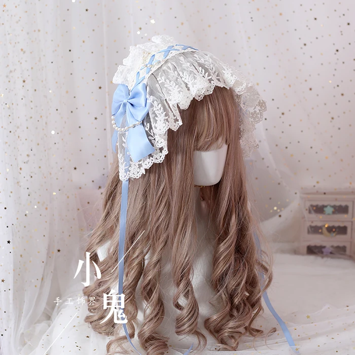 Handmade Lolita hand made lace hair band bnt hair band lo Niang hair accessories multicolor Anne breakfast