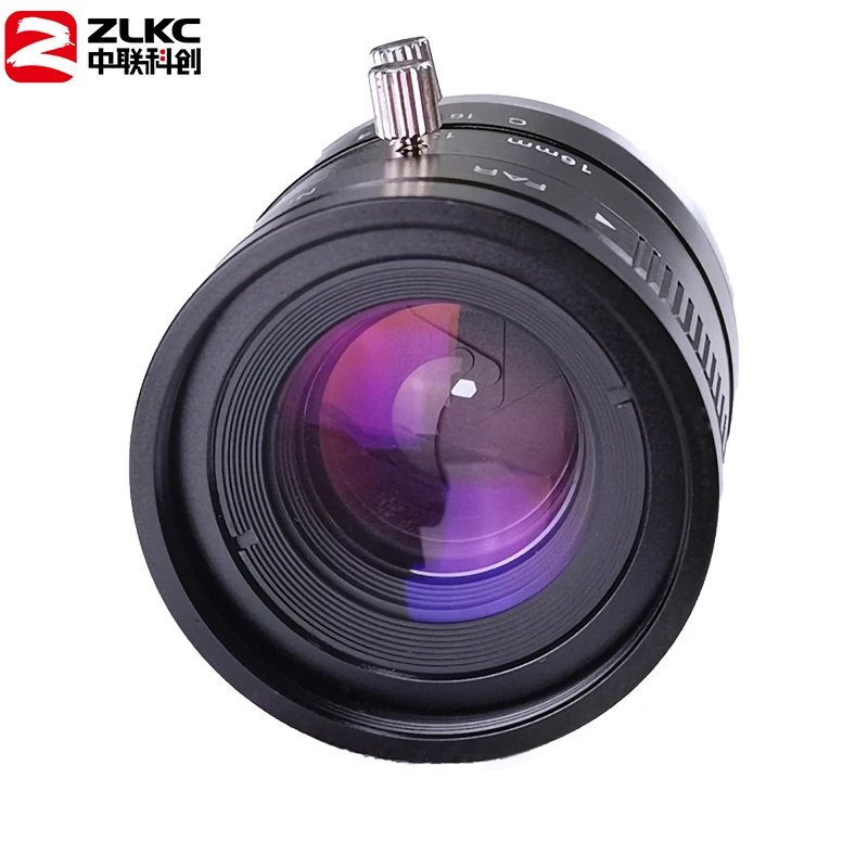 ZLKC 3.0Megapixel C Mount 16mm 2/3 Inch FA Machine Vision Fixed Focal Lenth Industrial Camera Manual Iris Lens CCTV Surveillance