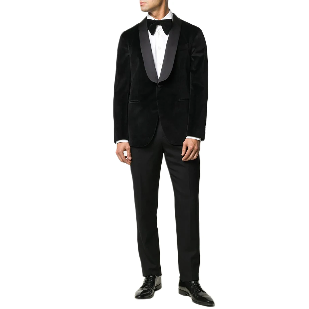 

Smart Casual Black Men's Custom Made Wedding Tuxedos Japan Style 2 Pieces Party Prom Evening Pants Suits