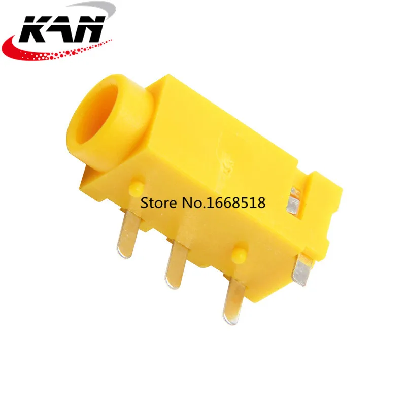 10PCS 3.5mm Female Audio Connector 4 Pin DIP Headphone Jack Socket PJ-320A Audio Interface Audio Jack Black