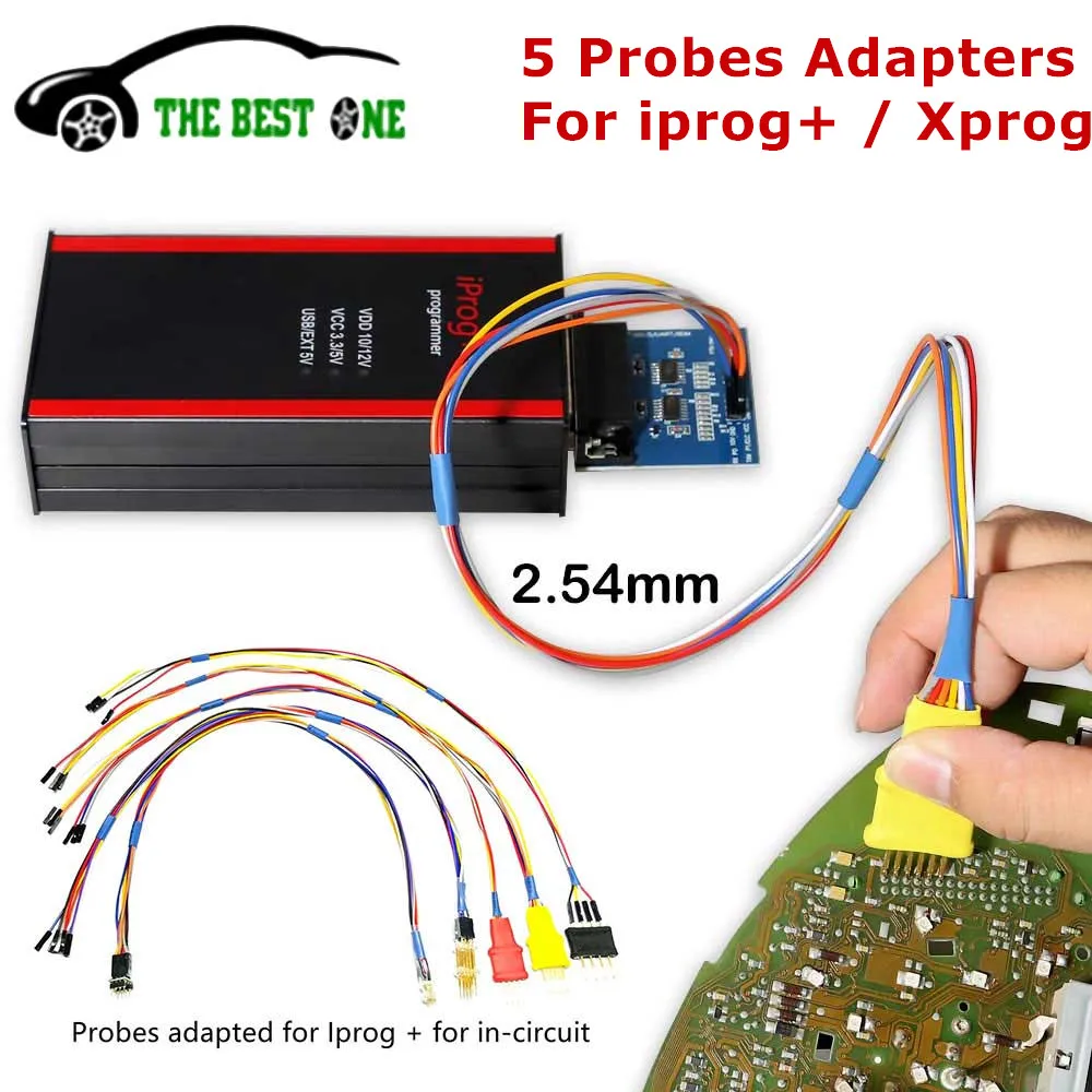 Porfessional Probes Adapters For in-circuit ECU Work With iProg+ Programmer/Xprog SOP8/DIP8/3.0mm/2.54mm/3.0mm 5 Probes