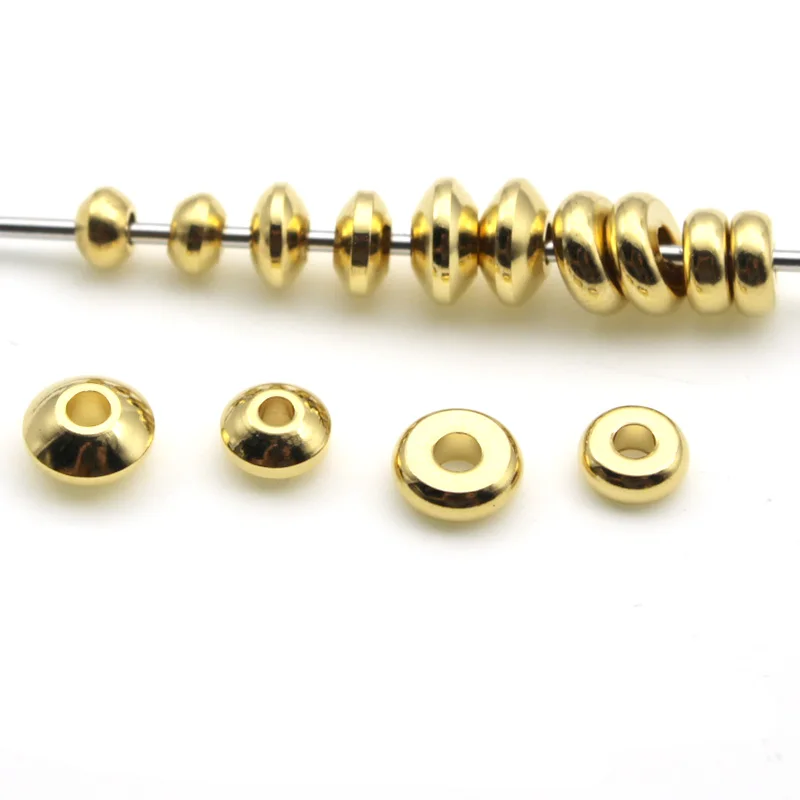 20 Stück 4/5/6/8mm Edelstahl-Abstandsperlen, lose Perlen für die Schmuckherstellung, DIY-Armbänder, Halsketten-Zubehör – Detail 1