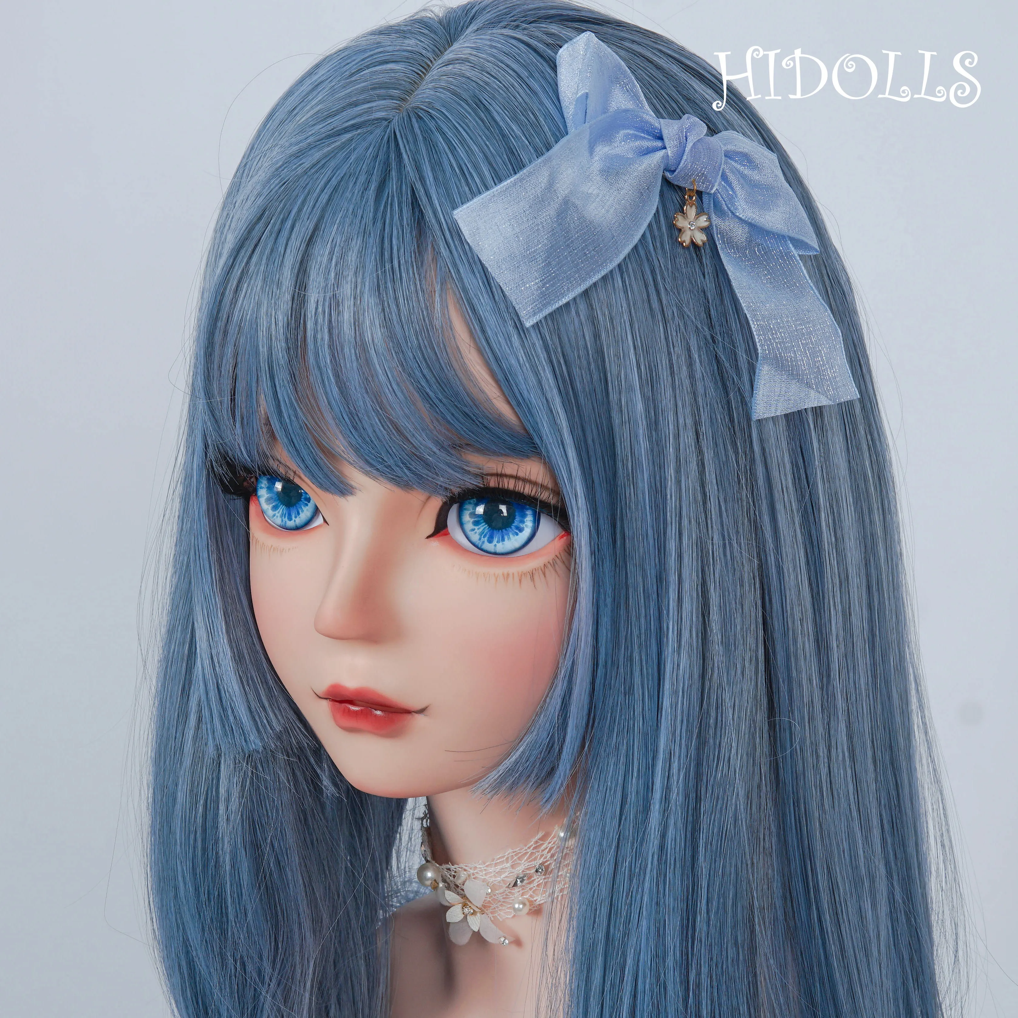 

(HD01 Ying)HIDOLLS Handmade Female Girl Resin Half Head Cosplay Japanese Role Play BJD Kigurumi Mask Crossdresser Doll Mask