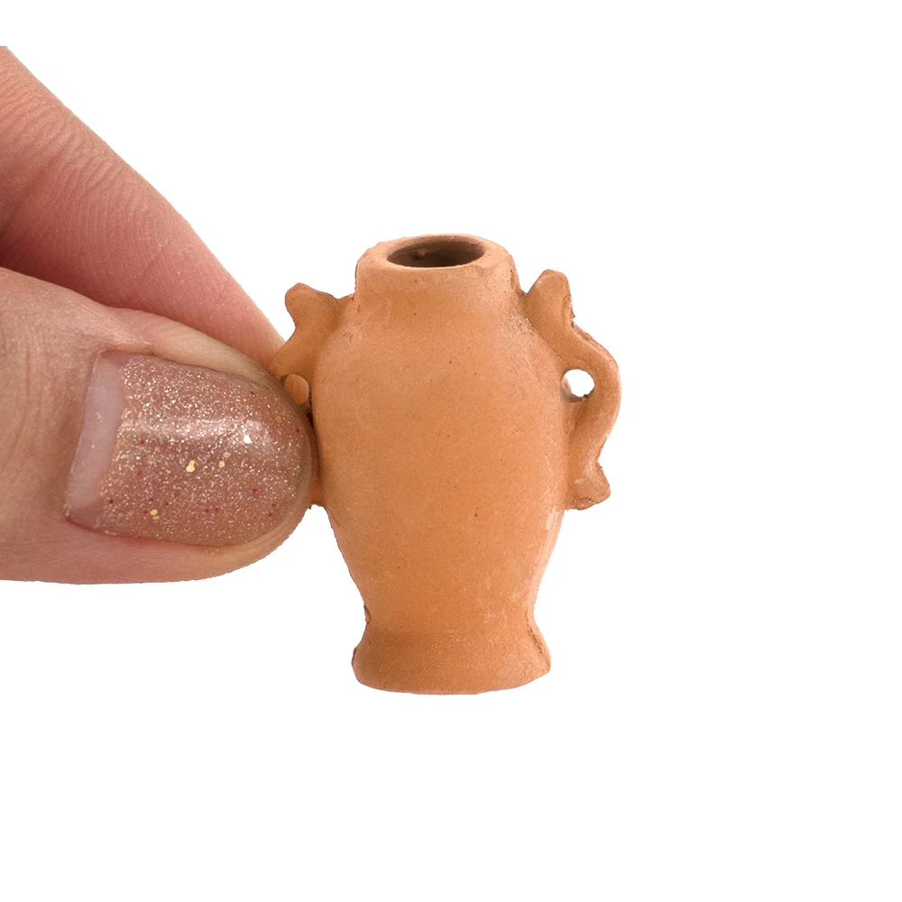 1Pcs 1/12 Dollhouse Miniature Accessories Mini Ceramic Flowerpot Simulation Furniture Terracotta Vase for Doll House Decoration