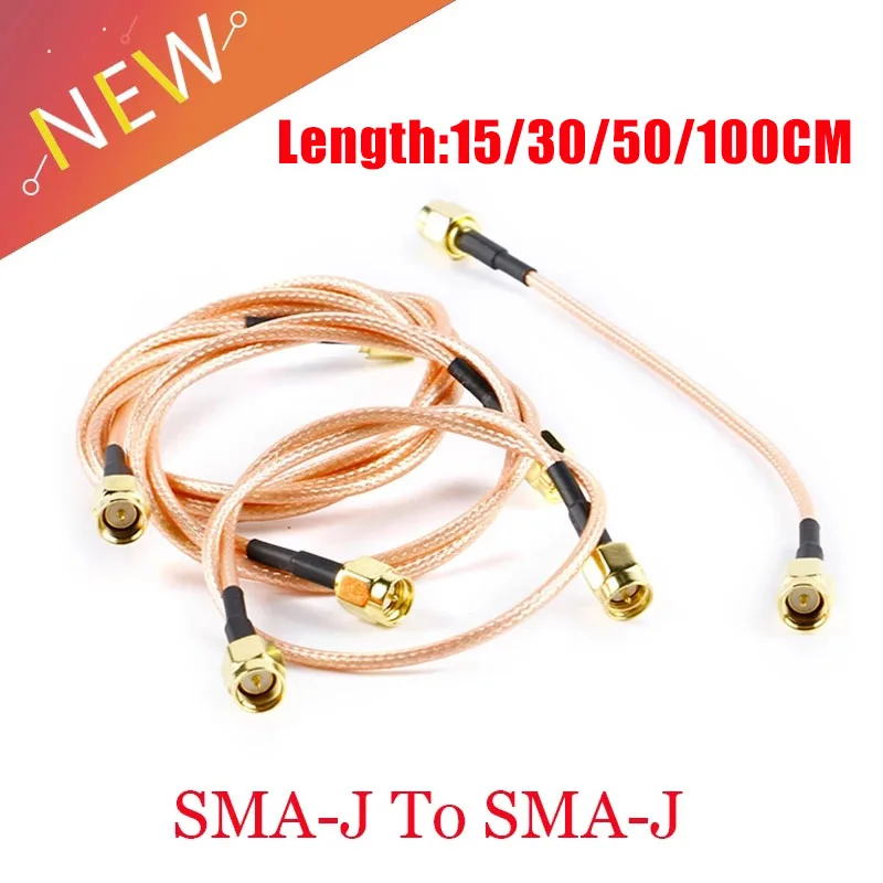 Factory sales RF Coaxial cable SMA to SMA connector SMA male to RP-SMA male Jack RG316 Pigtail cable 15/30/50/100CM