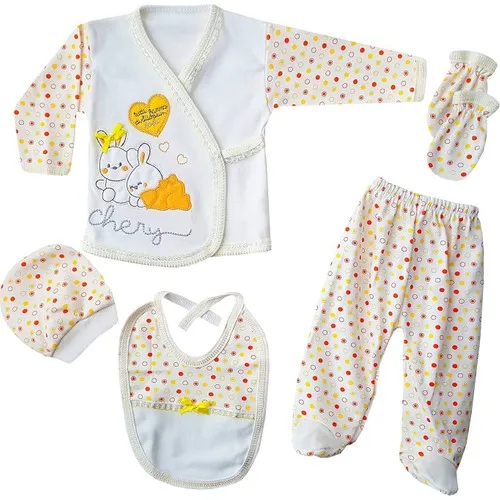 Webombinoo Bunny 5 Piece Organic Baby Hospital Outfit Set