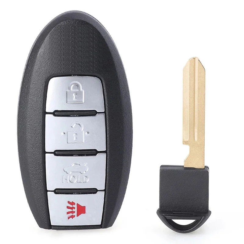 

KEYECU Smart Remote Car Key With 4 Buttons 433MHz 4A Chip for Nissan Maxima Altima 2016 2017 2018 Fob S180144324, KR5S180144014