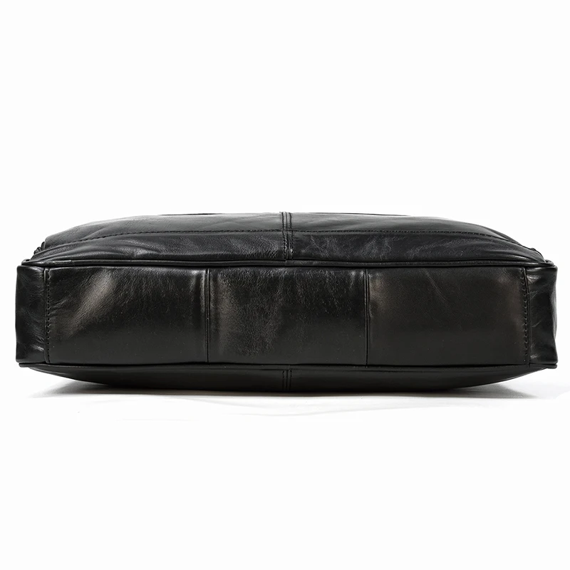 Men Briefcase Genuine Leather Laptop Bag 14 15.6" PC Doctor Lawyer Computer Bag Cowhide Male Briefcase Leather Men Business Bag