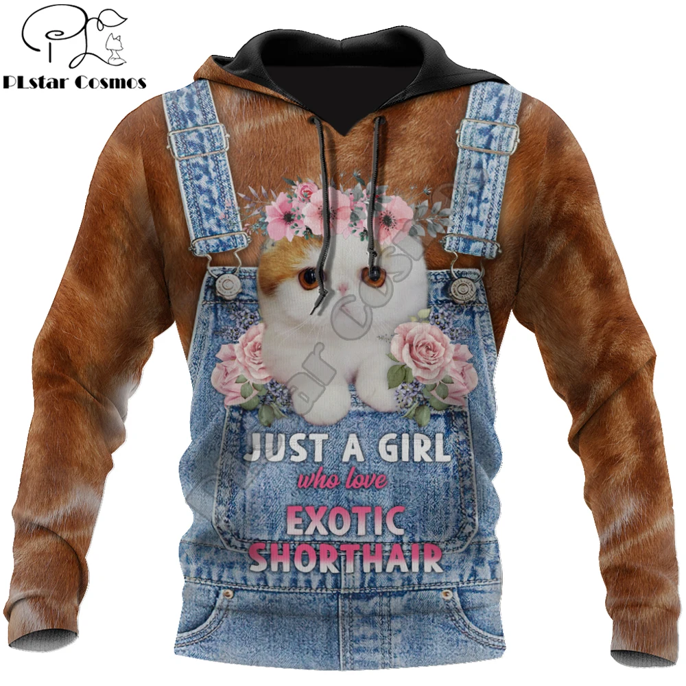 Love Cat Just a girl Ragdoll face hair 3D Printed Mens Hoodie Streetwear Sweatshirt Unisex Casual Jacket Tracksuits DK063