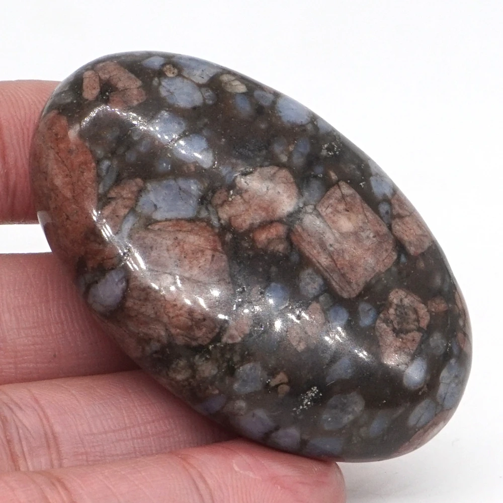 

2.3" Worry Palm Stone Pocket Meditation Massage Natural Gemstone Rhyolite Crystal Reiki Healing Clinozoisite Energy For Health