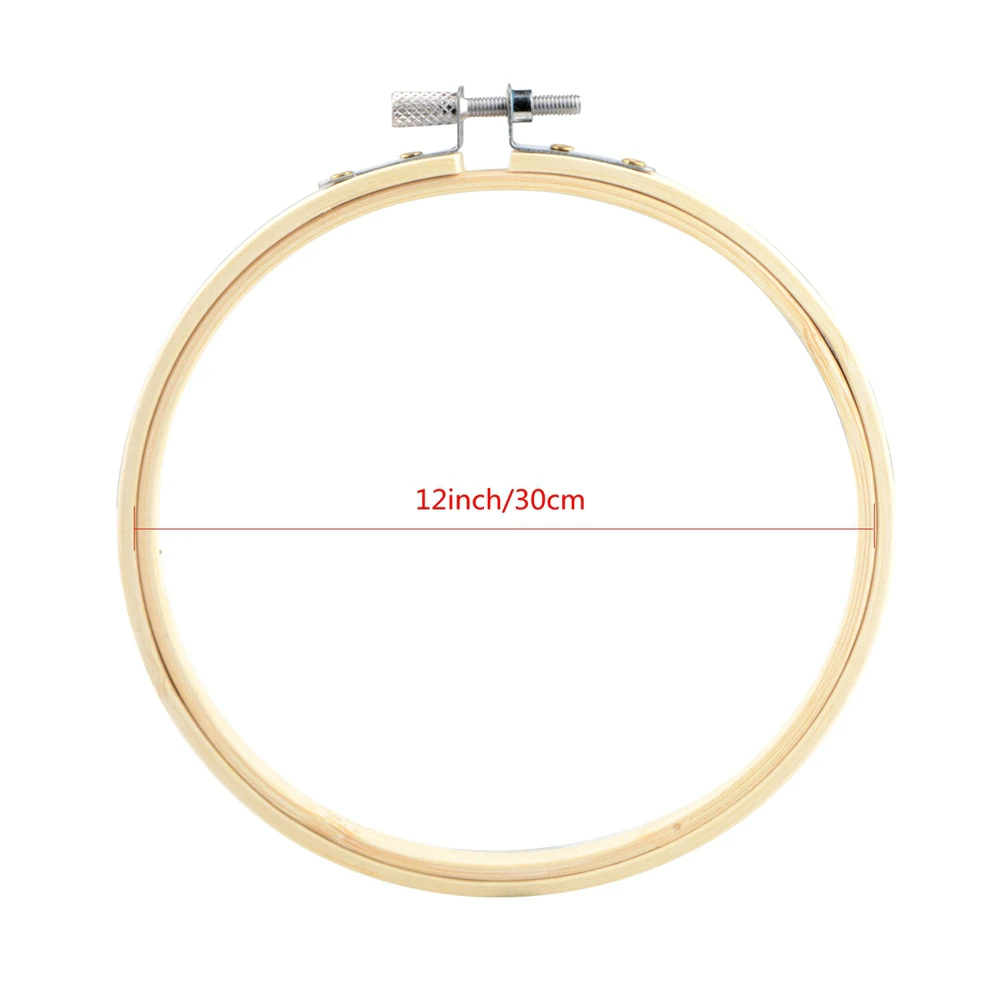 10/20 PCS 12 Inch Embroidery Hoops Bamboo Wooden Hoop Rings DIY Cross Stitch