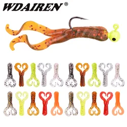 20 Chiếc Ốp Con Sâu Mềm Mồi Jig Wobblers 4Cm 0.7G Pike Bass Cá Chép Câu Hấp Dẫn Tôm Mùi muối Nhân Tạo Mồi Câu