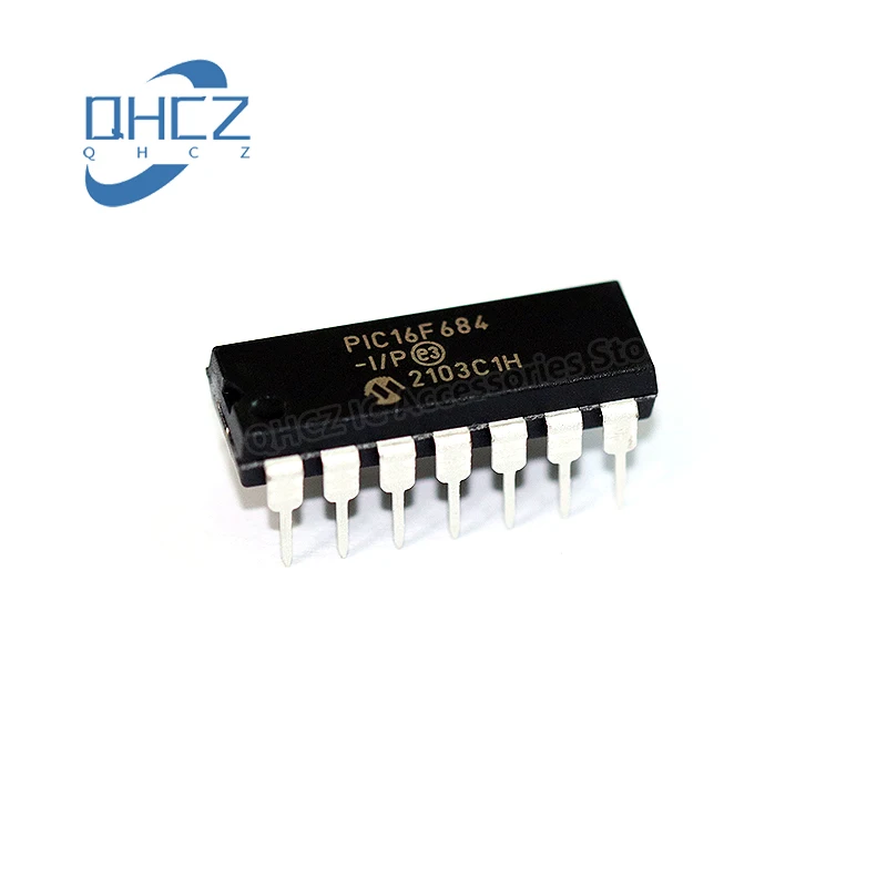 

10pcs PIC16F684-I/P PIC16F684 16F684 PDIP-14 New and Original Integrated circuit IC chip Microcontroller Chip MCU In Stock