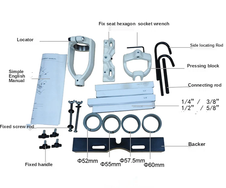 

DIY Woodworking Bench Drill Square Tenon Machine Square Tenon Machine Accessories Set Converter Tenon Frame Reducer Sleeve