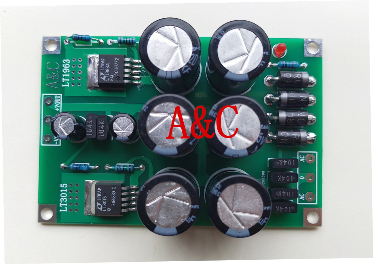 With Rectifier LT1963A/LT3015 Module Positive and Negative Voltage DC-DC Precision Low Noise, Linear Regulated Power Supply