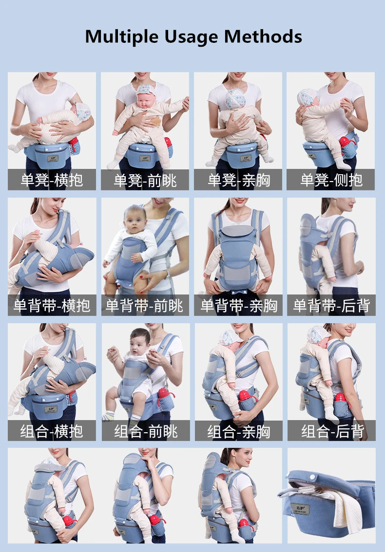 All Season 0-30 Months Baby Carrier Baby Neck Support Sling Backpack Infant Kid Hipseat Waist Carrier Baby Kangaroo For Travel