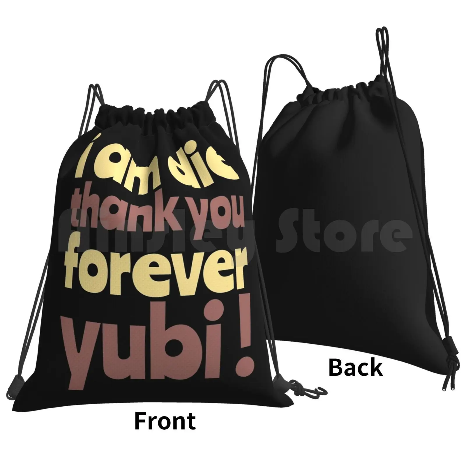 Thank You Forever Korone Yubi! Backpack Drawstring Bags Gym Bag Waterproof Inugami Korone Korone Holo Live Korone Vtuber