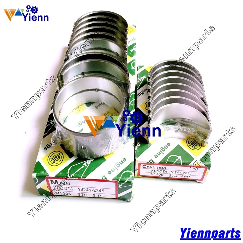 For Kubota V1505 Crankshaft Main Bearing 16241-2347/8/90 & Connecting Rod Bearing 16241-22310 For Kubota V1505 Engine Parts