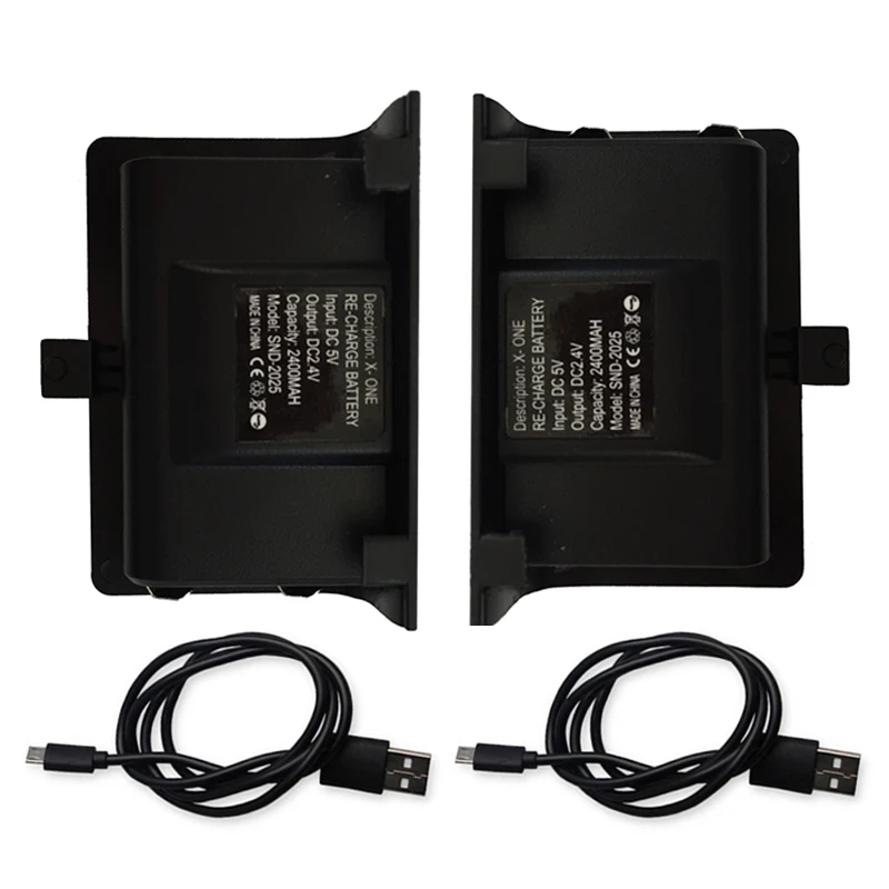 2x2400mAh batterie ricaricabili + cavo USB per XBOX una Batteria Gamepad Controller Wireless Joypad Batteria