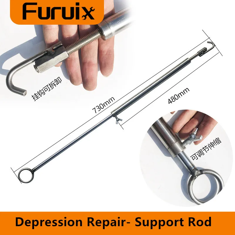 Furuix Dent Repair Bracket Depressed Repair Bracket Door Engine Cover Support Rod Auxiliary Tool, EASY Crowbar Hand Tools