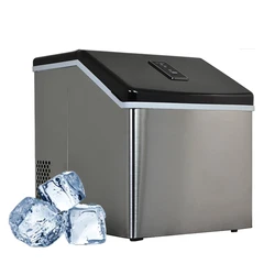 HICON Commercial/Household Ice Maker Milk Tea Shop/Cafe/Cold Drink Shop Ice Cube Machine Stainless Steel Ice Machine