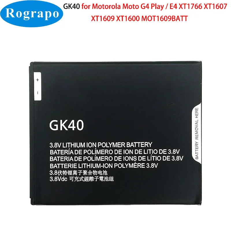 

New Original GK40 HC40 KC40 HC60 Phone Battery For Motorola Moto E6 Plus XT1754 XT1755 XT1758 M2998 / G4 Play E4 / Moto C Plus