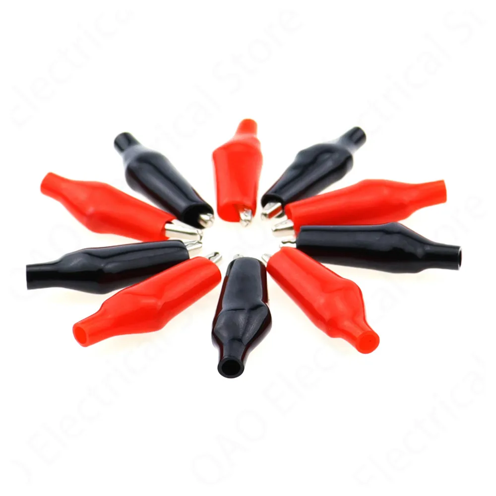 10Pcs 35mm Alligator Leads Crocodile Test Clip for Electrical Jumper Wire Cable-Y103