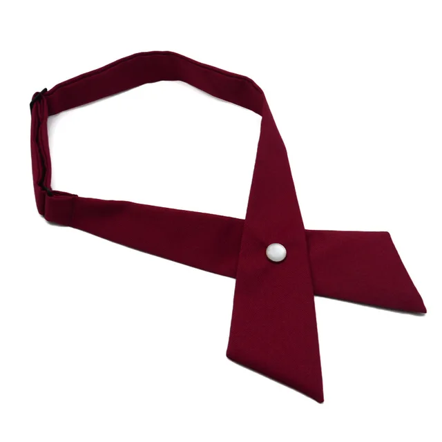 Solid Bow Tie for School Uniforms and Work – Cotton Pre-Tied Bow Tie for Women, Men and Students – view 4