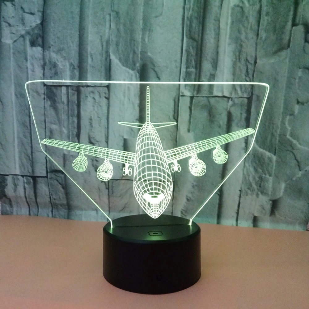 

Custom 3d Lamp Airplane Hologram Baby Night Light Cool Name Customization Nightlight For Child Bedroom Decor 3d Led Night Light