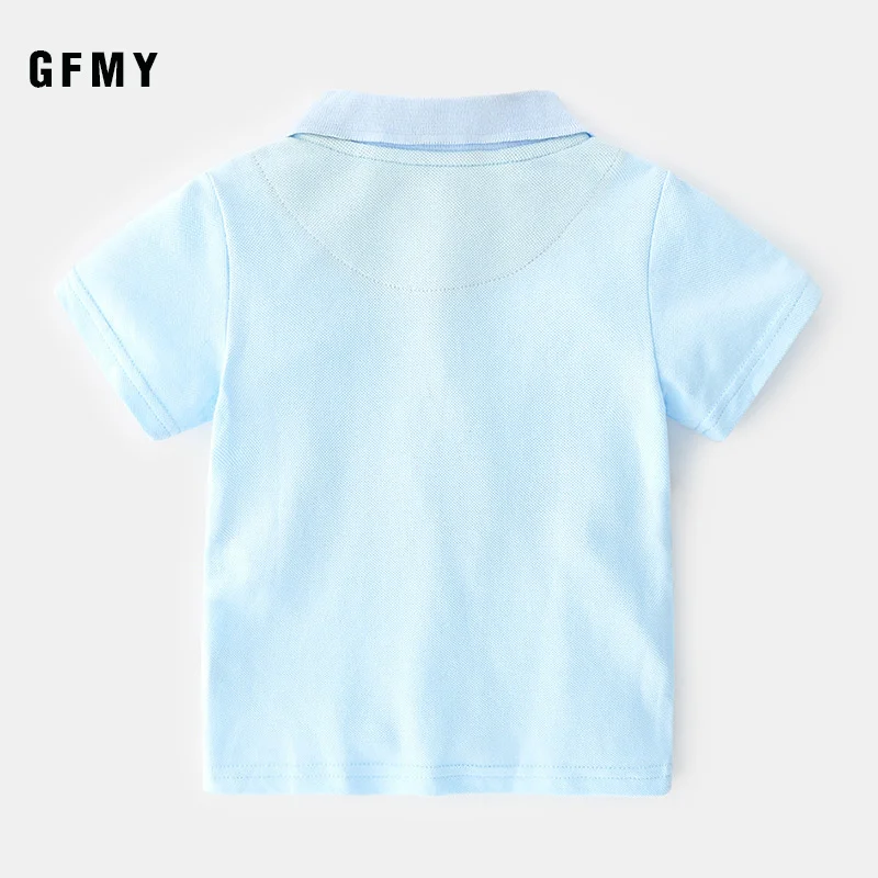 GFMY 2020 New Summer Short sleeve Turndown Collar  Leisure Baby Shirt  2year Comfort cotton Car Pattern Printing  Kids Top