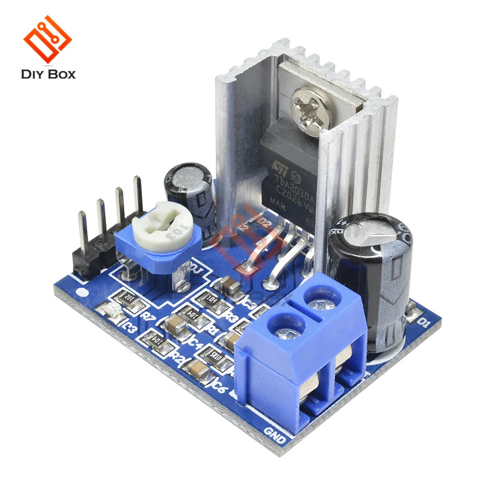 TDA2030 Mono Amplifier Board 18W DC 6-12V Mini Audio AMP Sound Board for Home Speakers DIY Kit