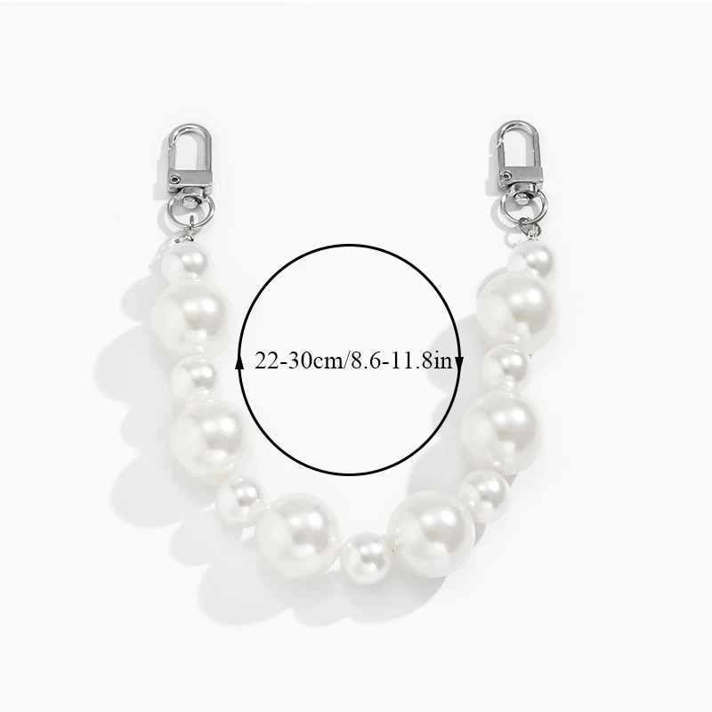 Fashion Imitation Pearl Bag Decoration Luggage Accessories Chain Women Handbag Shoulder Bag Strap Chain Decorative Pearl Chain