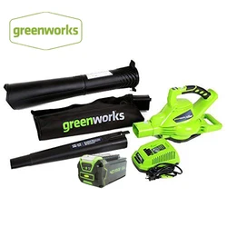 Outdoor Garden greenWorks Air blower DigiPro G-MAX 40V Cordless 185MPH Leaf Blower/Vac with 4ah battery Charger Garden Tools