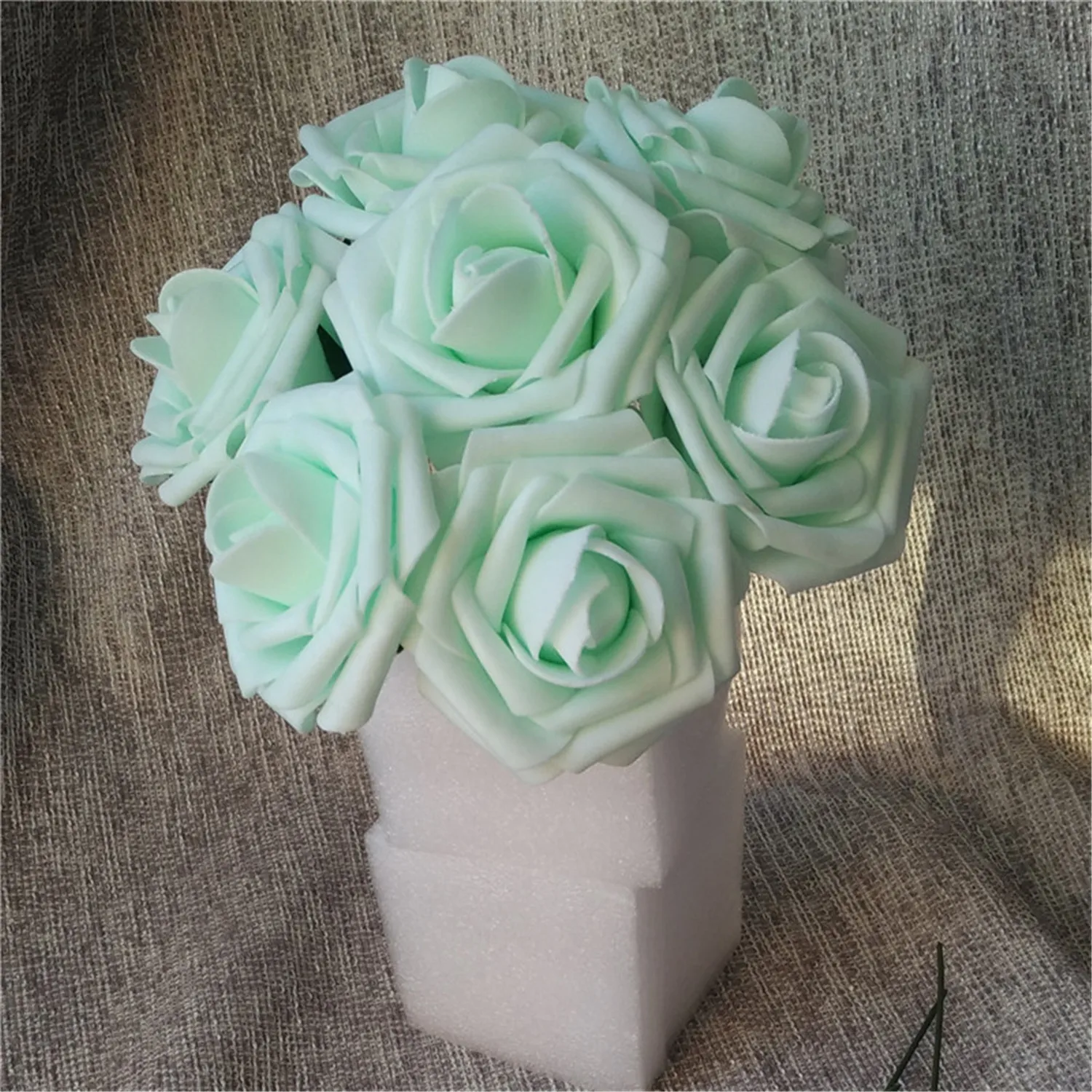 

Mint Roses Spring Wedding Flowers 3" Artificial Wedding Floral Decor 100 Stems For Cake Topper Bridal Bouquet Corsage LNPE032