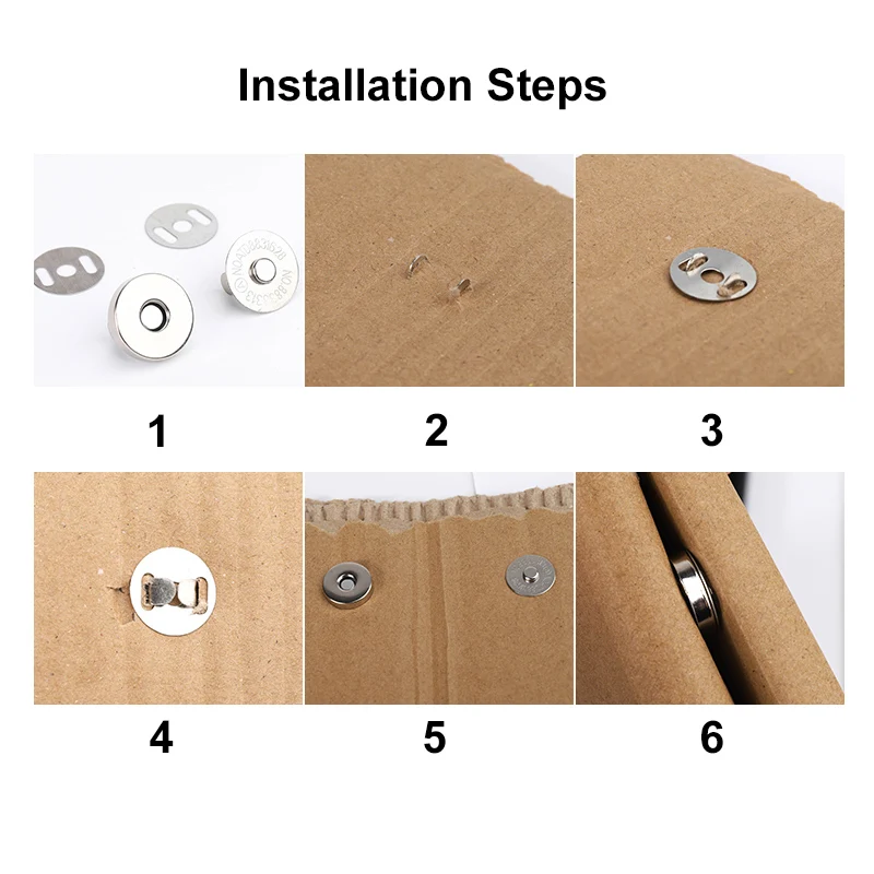 Una borsa Set bottoni magnetici 14 /18/mm chiusura A mano chiusura A scatto in metallo chiusure ambientali ispessimento adsorbimento automatico