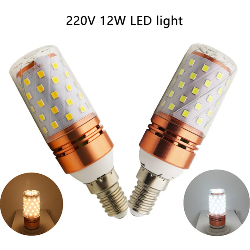 

High Bright E27 E14 LED Spotlight 12W 16W 220V LED Corn Bulb SMD2835 Warm White/Cold White lamp Candlelight for Home lighting